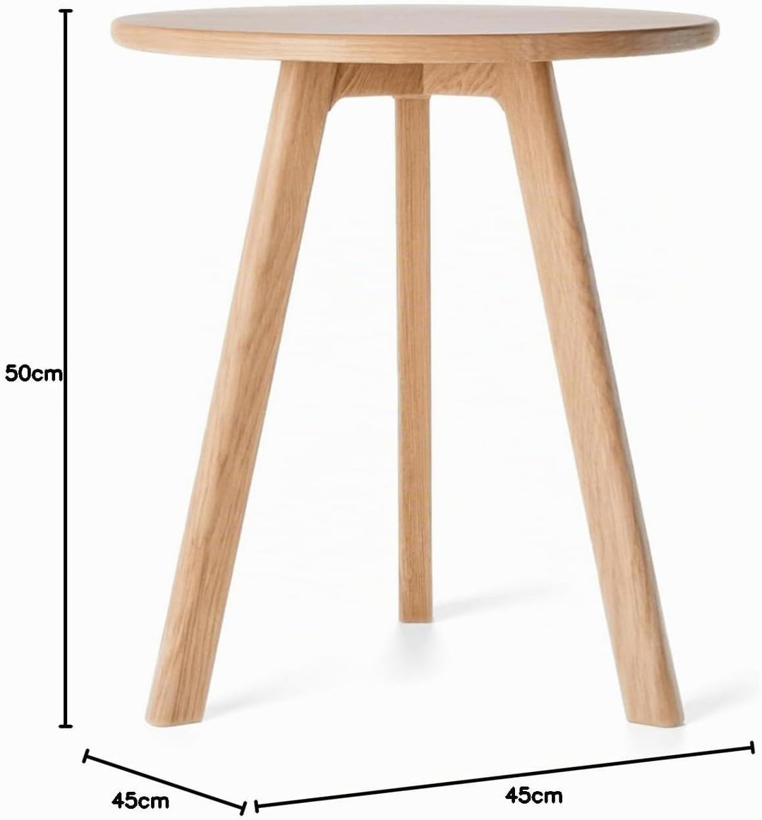 Beistelltisch Rund Walnussholz Massivholz Minimales Dunkles Holz Beistelltisch Skandinavischer Beist