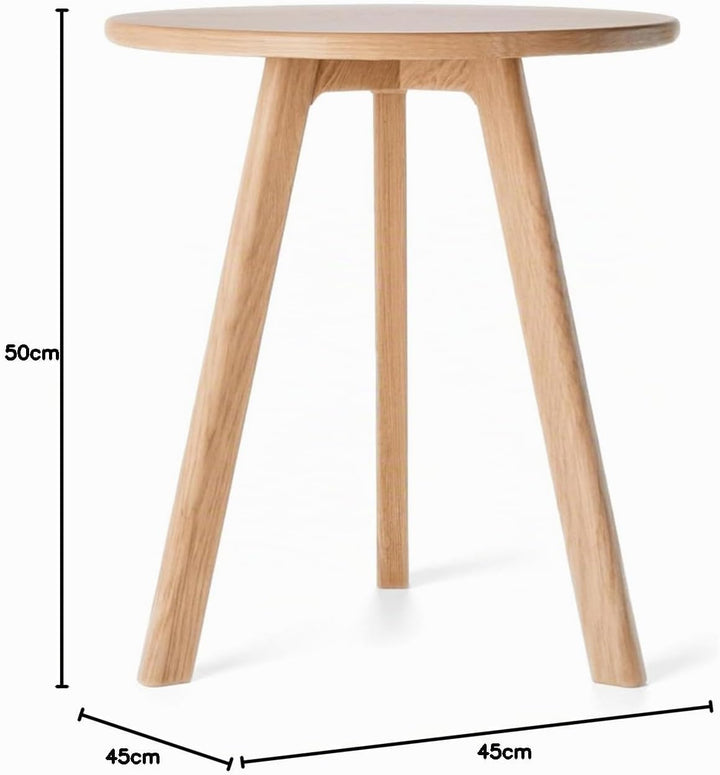 Beistelltisch Rund Walnussholz Massivholz Minimales Dunkles Holz Beistelltisch Skandinavischer Beist