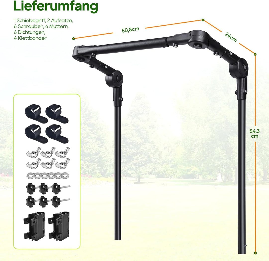 Upgrade Bollerwagen Schiebegriff Griff Ersatz, Klappbarer Handgriff, Ergonomischer Kinderwagengriff