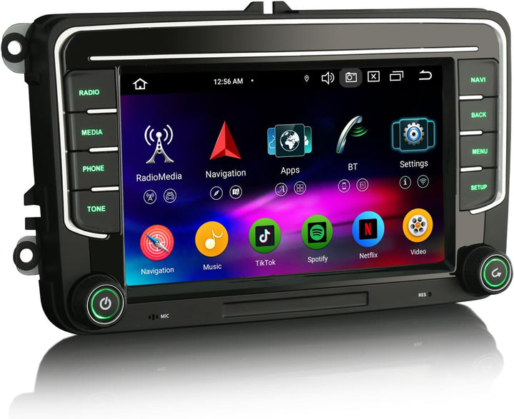 Erisin Android 14 Acht-Kern DAB+ Autoradio Für VW Golf 5 Golf 6 Passat Tiguan Touran Polo Amarok Jet