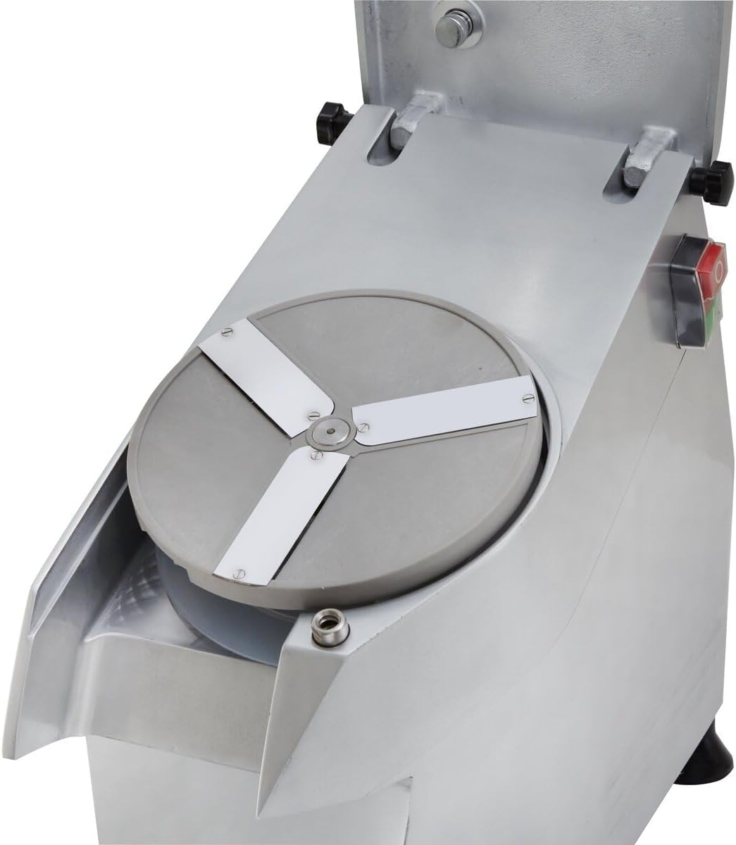 GastroHero Gemüseschneider I Elektrischer Gemüseschneider I 300 kg/h Leistung I 5 Scheiben Ø 2-7 mm