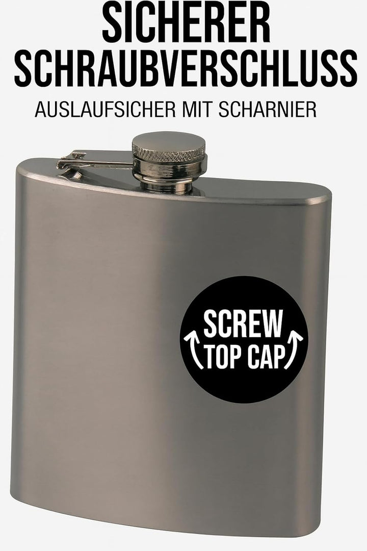 Flachmann mit Gravur, Personalisierte Geschenke Geburtstagsgeschenk für Männer Frauen Partner Freund