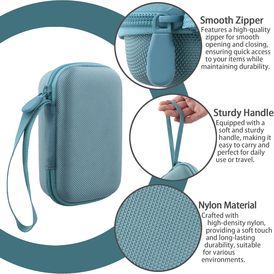 co2CREA Hart Reise Schutz Hülle Etui Tasche für JBL GO 4 /JBL GO 3 Eco/JBL GO 3 Ultra tragbarer Blue