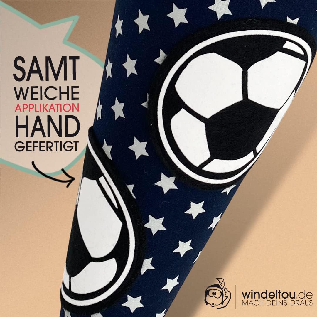 Fussball-Schultüte | 35 cm | kleine Geschwistertüte | Stoff, Einschulung, Schulanfang, Zuckertüte, 3