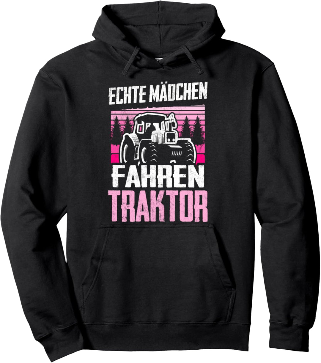 Echte Mädchen Fahren Traktor Kinder Trecker Spruch Geschenk Pullover Hoodie