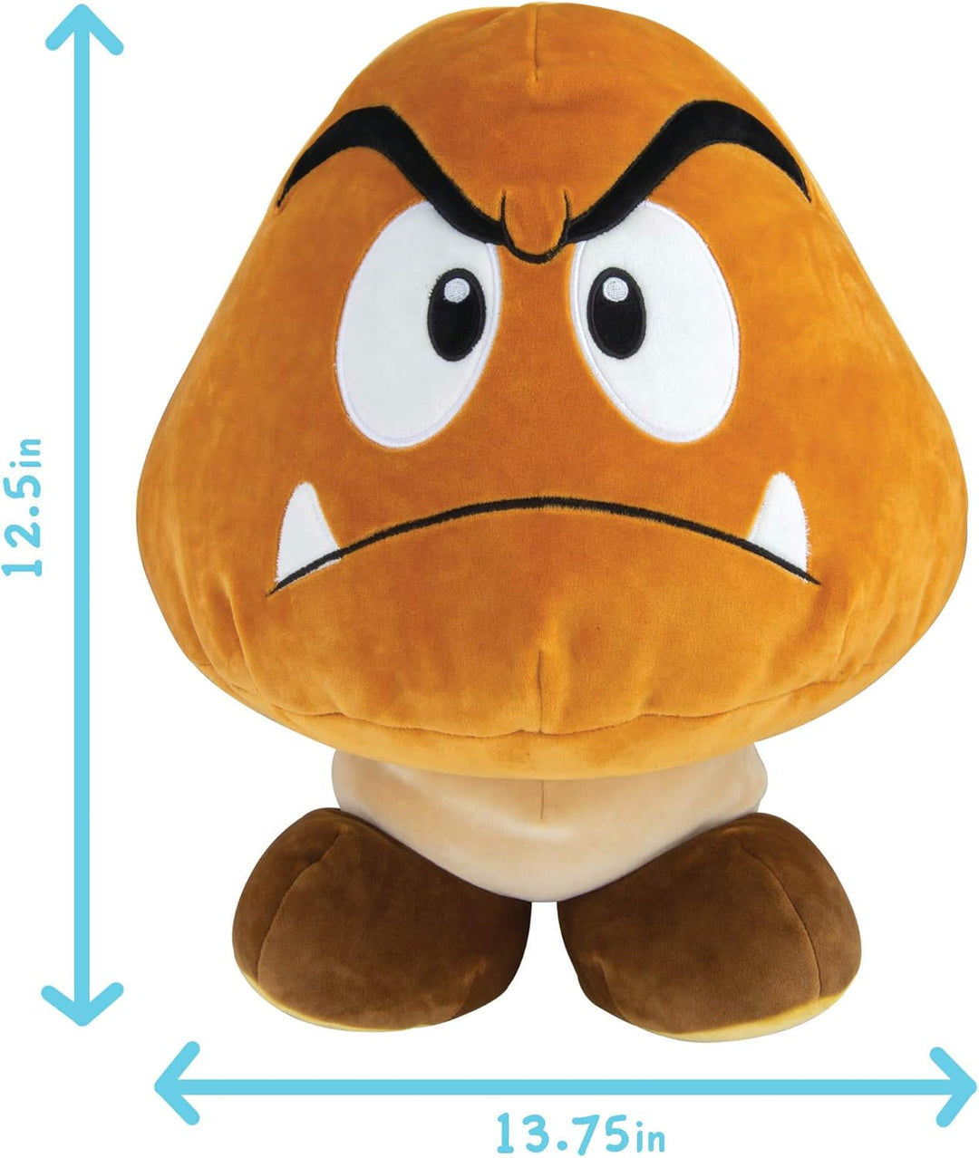 Club Mocchi-Mocchi Super Mario Goomba Plüschfigur, Offiziell Lizenziertes Nintendo Kuscheltier, 38 c