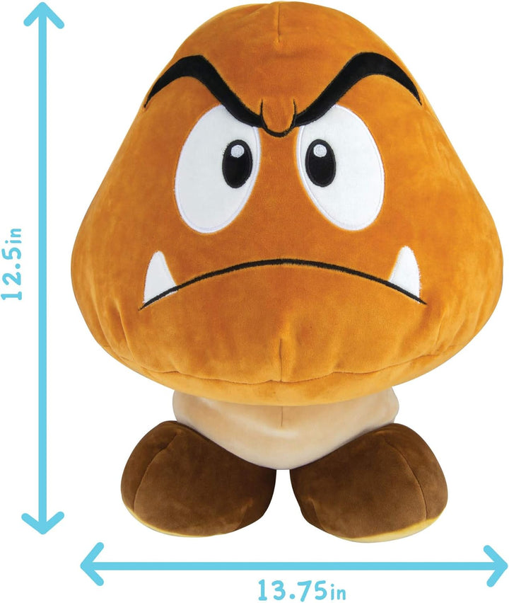 Club Mocchi-Mocchi Super Mario Goomba Plüschfigur, Offiziell Lizenziertes Nintendo Kuscheltier, 38 c