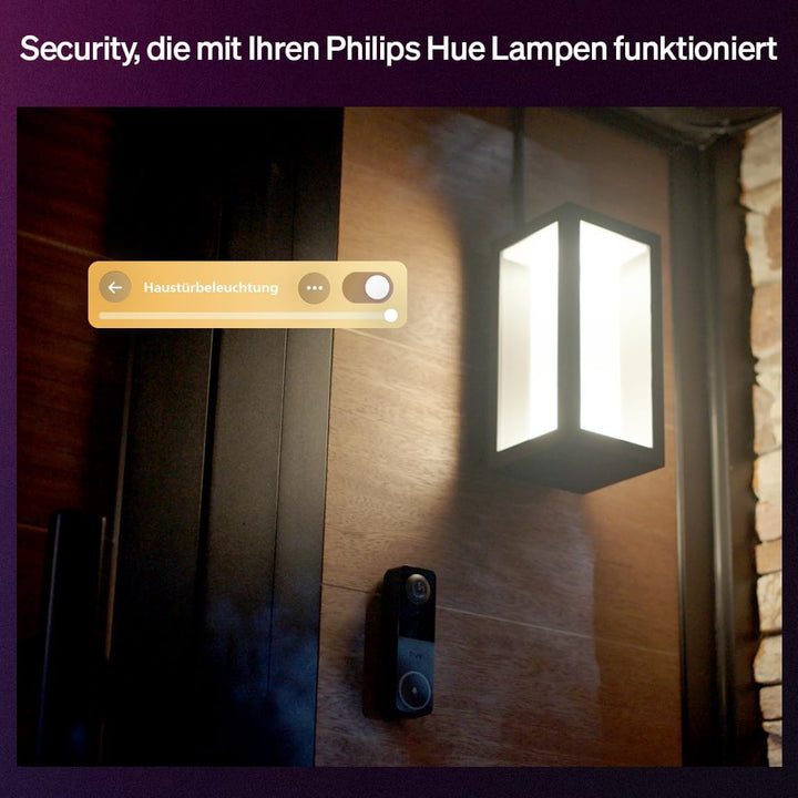 Philips Hue Secure kabelgebundene Video-Türklingel, 2K-Auflösung mit Weitwinkelansicht, Bewegungserk