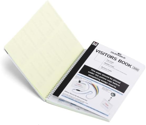 Durable Besucherbuch mit 300 Namensschildern 300 Refill Einzelbett, 300 Refill Einzelbett