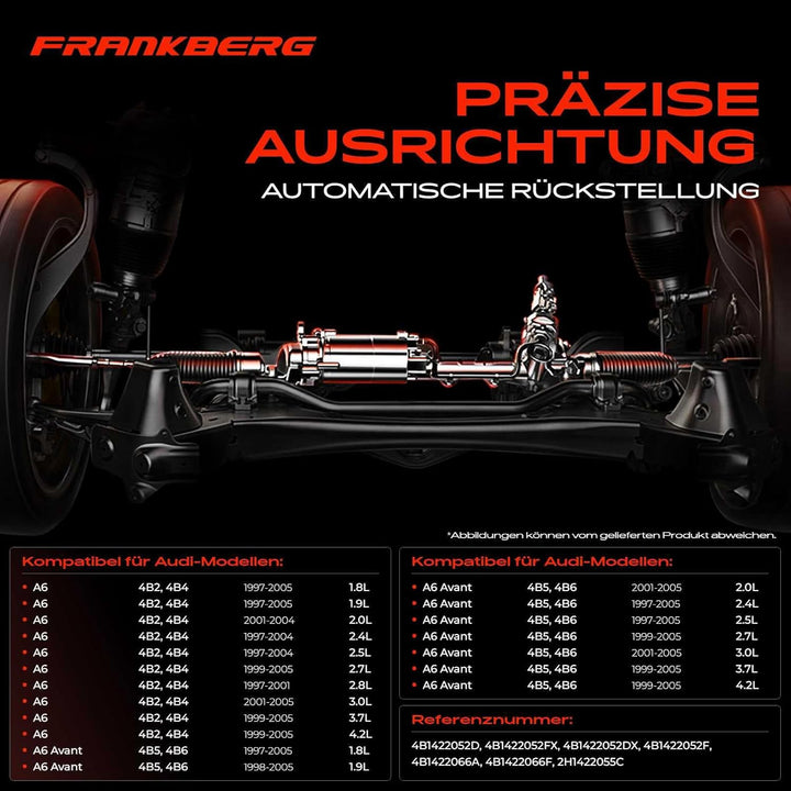 Frankberg Lenkgetriebe Servolenkgetriebe Hydraulisch für Linkslenker Kompatibel mit A6 4B2 C5 1.8L-4