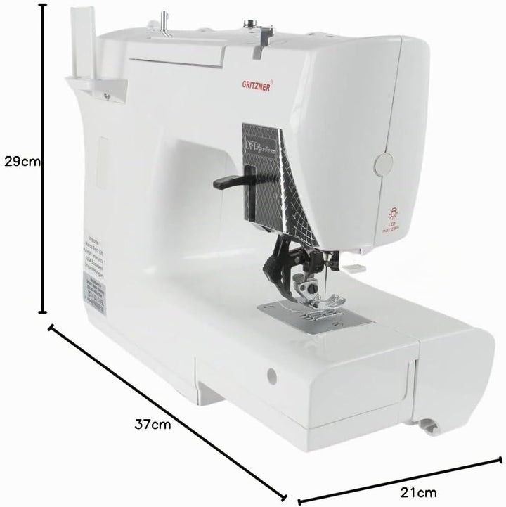 Gritzner Varimatic 935 IDT, robuste Freiarm-Nähmaschine mit eingebauten Obertransport - 32 Nutzstich