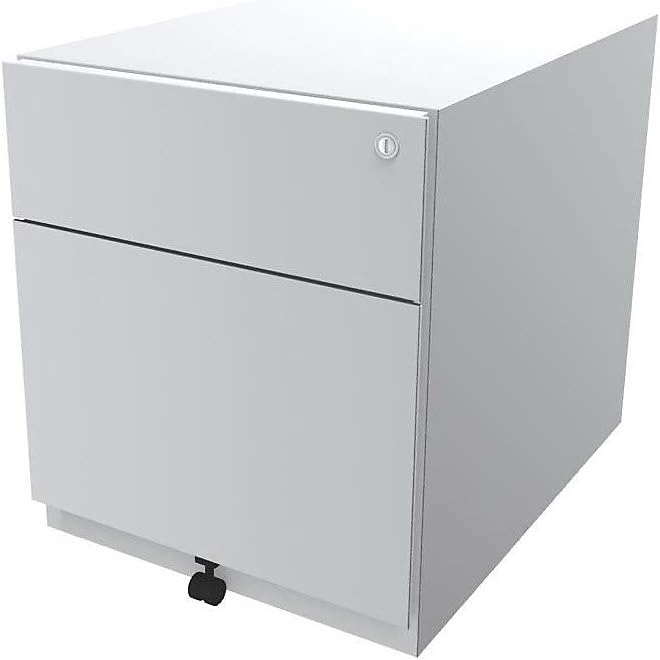 BISLEY Rollcontainer Note mit Griffleiste, 1 Universalschublade, 1 HR-Schublade, Metall, 604 Grün, 5