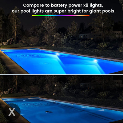 LyLmLe 10W LED Pool Lichter, 12V Smart Farbe Wechselnde Unterwasserleuchten mit APP-Steuerung, Dimmb