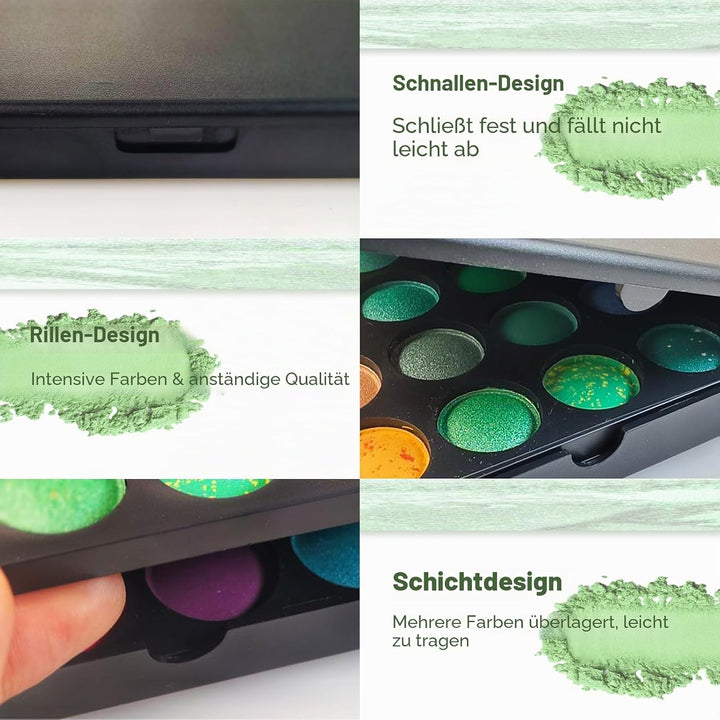 FantasyDay Profi 120 Farben Hochpigmentierte Warme Natürliche Matt Schminke Lidschatten Palette Make