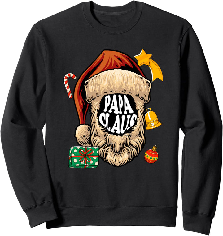 Bart Papa Claus - Santa Pyjama Familie Weihnachten Sweatshirt
