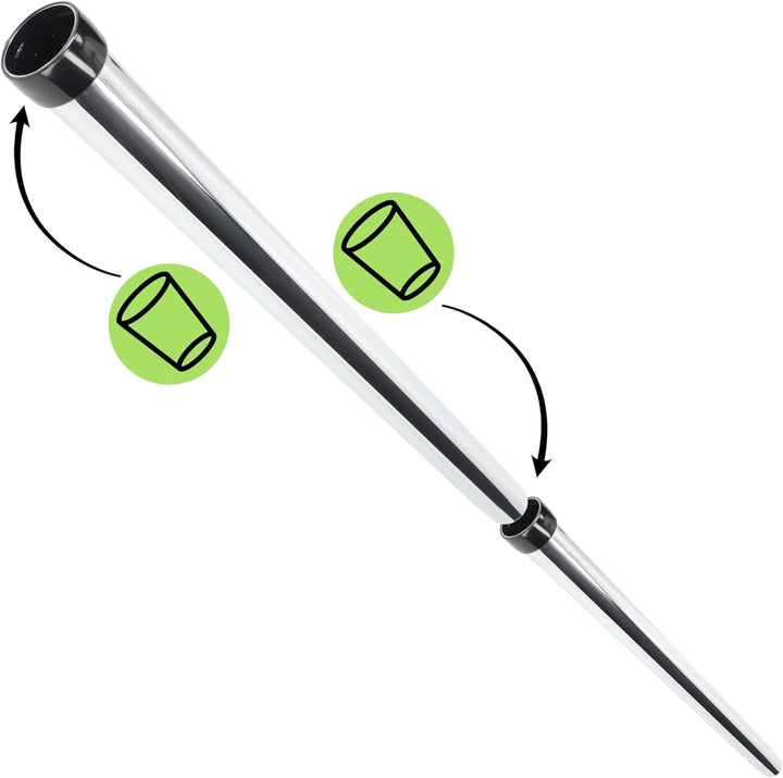 2x Metall Saugrohr für Kärcher Staubsauger Serie T 7/1 - Classic/Professional/eco!efficiency / .., N