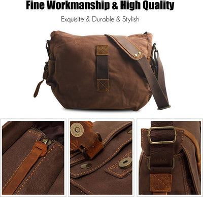 FANDARE Unisex Umhängetasche/Laptoptasche 14 Zoll für Arbeit Herren Messenger Bag Schultertasche Mul