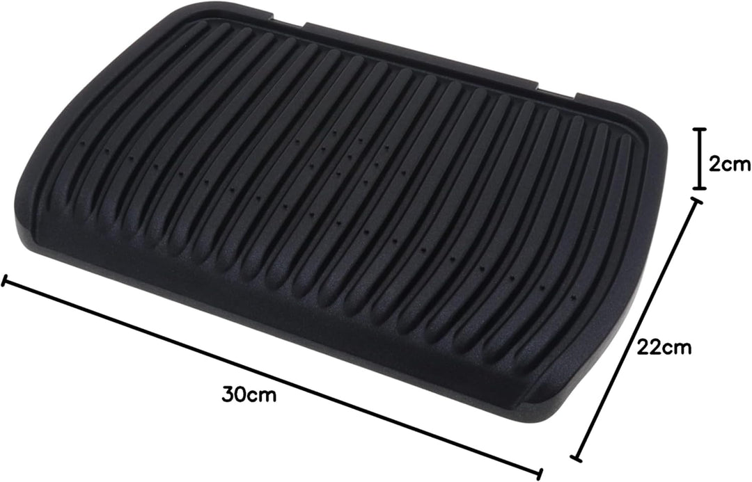 Grillplatte TS-01039401 (=TS-01039400) kompatibel mit/Ersatzteil für Tefal GC702D GC712D GC730D GC71