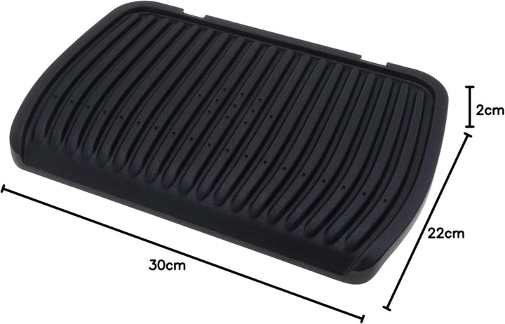 Grillplatte TS-01039401 (=TS-01039400) kompatibel mit/Ersatzteil für Tefal GC702D GC712D GC730D GC71