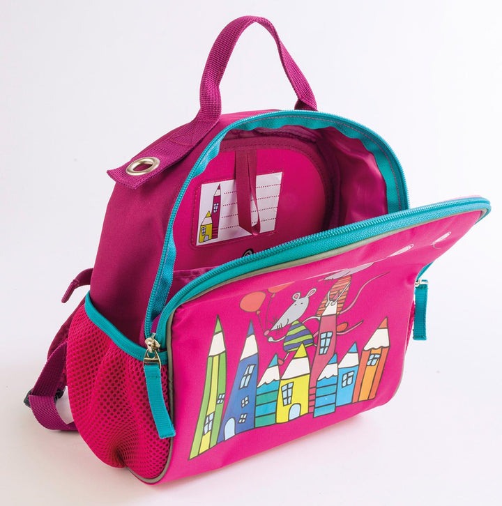 Eberhard Faber 577602 - Mini Kids Kindergartenrucksack in brombeer, Volumen ca. 7,5 Liter, Grösse ca