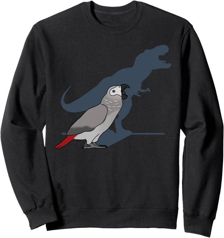 Niedlicher schreiender Papagei, Birb memes T-Rex Graupapagei Sweatshirt