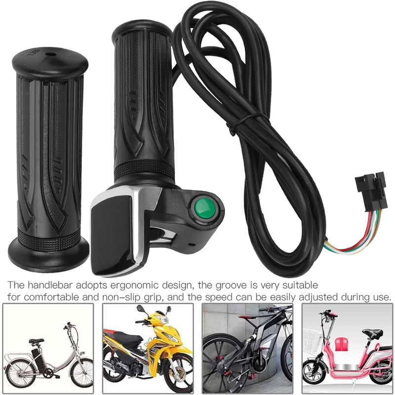 Alomejor E Bike Gasgriff LCD Elektrische Mengenanzeige mit Schalter EBike Geschwindigkeitsregulieren