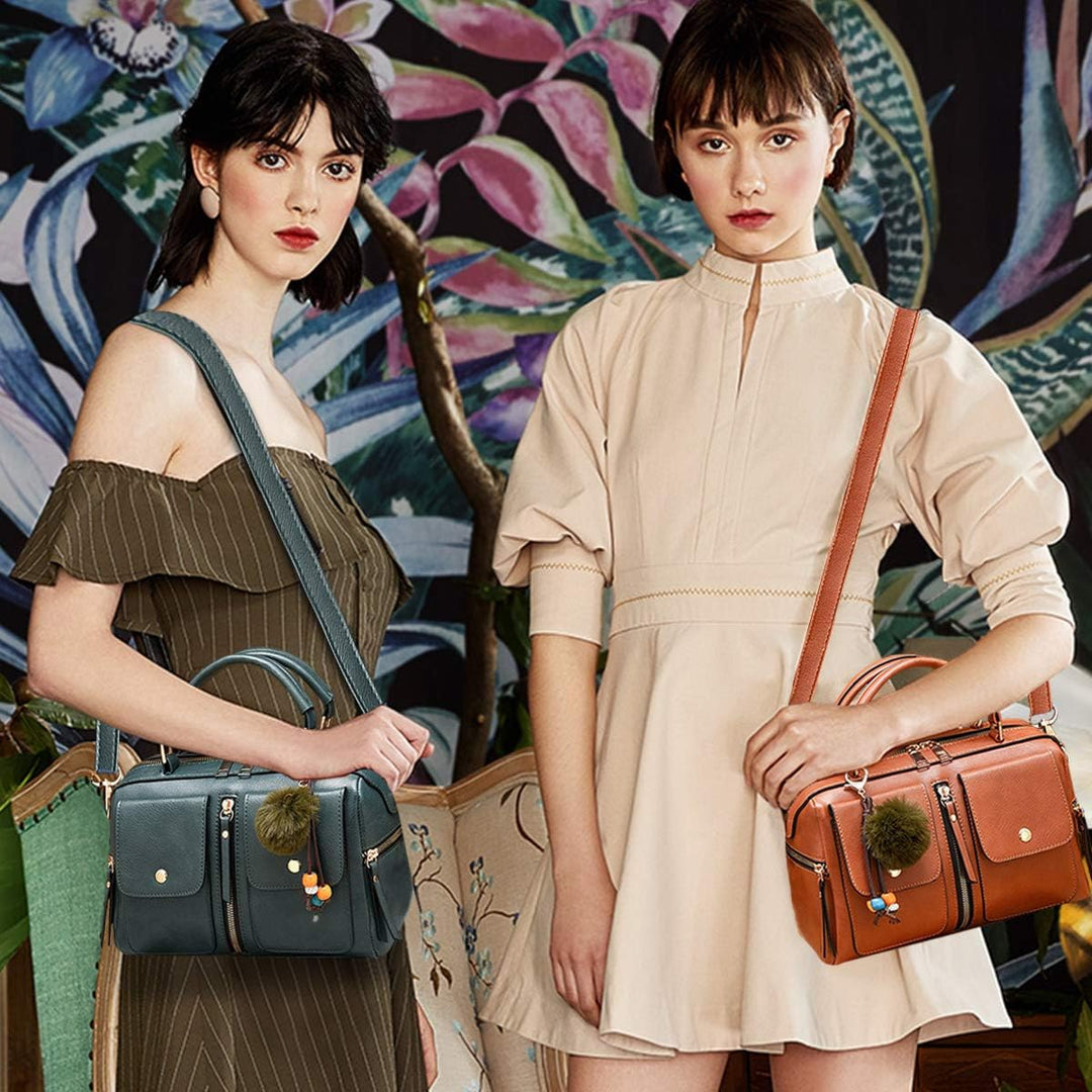 NICOLE &amp; DORIS Damen Mode Handtaschen Modestil Kunstleder Tasche Reissverschluss Umhängetasche Damen