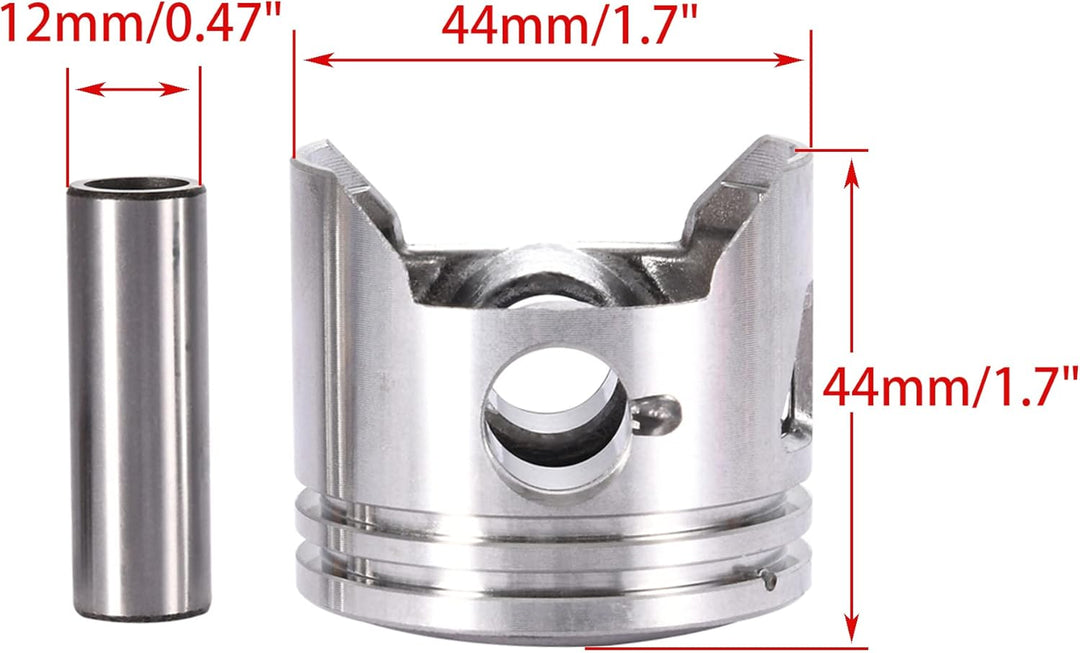 WOOSTAR 44mm Grosse Bohrung Zylinder mit Luftfilter mit Zündspule und Kolbenmotor Umbausatz Ersatz f