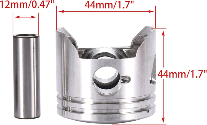 WOOSTAR 44mm Grosse Bohrung Zylinder mit Luftfilter mit Zündspule und Kolbenmotor Umbausatz Ersatz f