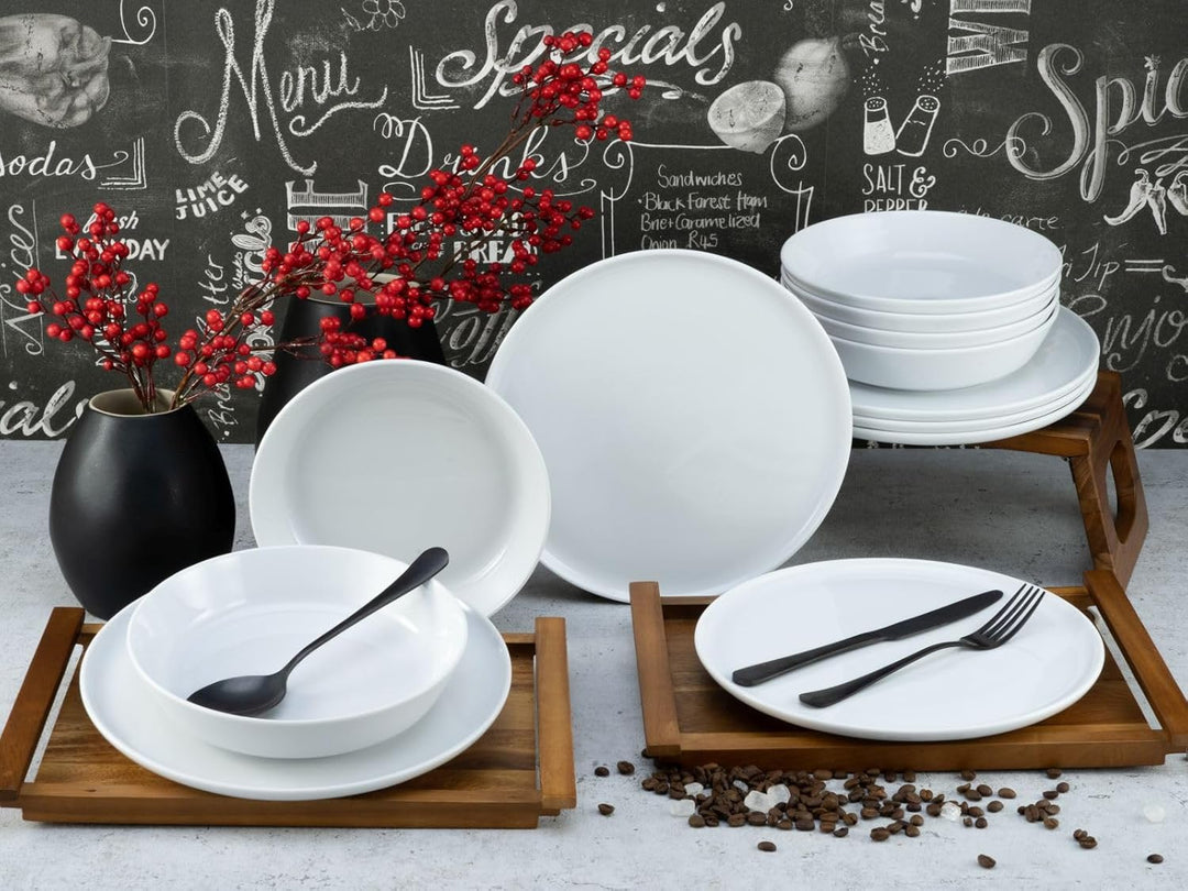 CREATABLE 16737, Serie Chef Collection WEISS, Geschirrset, Tafelservice 12 teilig, Weiss Tafelservic