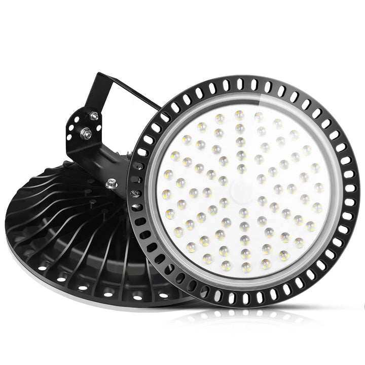 Viugreum Led Hallenstrahler, 300W UFO LED, 6000K-6500K Kaltweiss 120°Abstrahlwinkel Industrielampe,