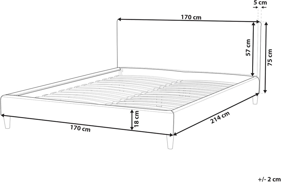 Abziehbarer Bezug für Bett FITOU Lederoptik braun 160 x 200 cm