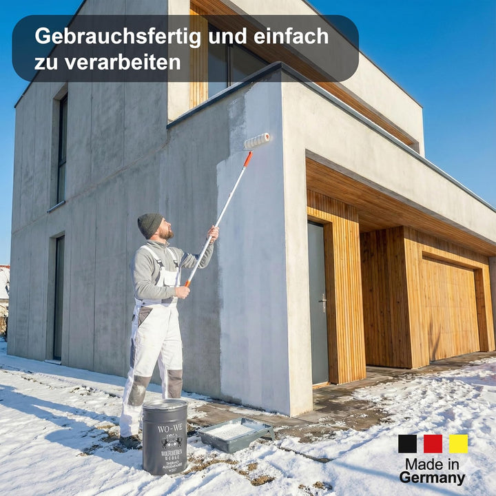 Fassaden Klimabeschichtung Weiss Energiesparfarbe Wandfarbe Aussenwandfarbe Fassadenfarbe spart Heiz