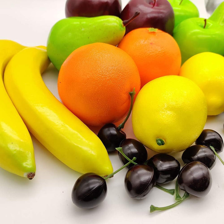 21 Stück künstliche Früchte Sortiert gefälschte Früchte lebensechte realistische Früchte für die Inn