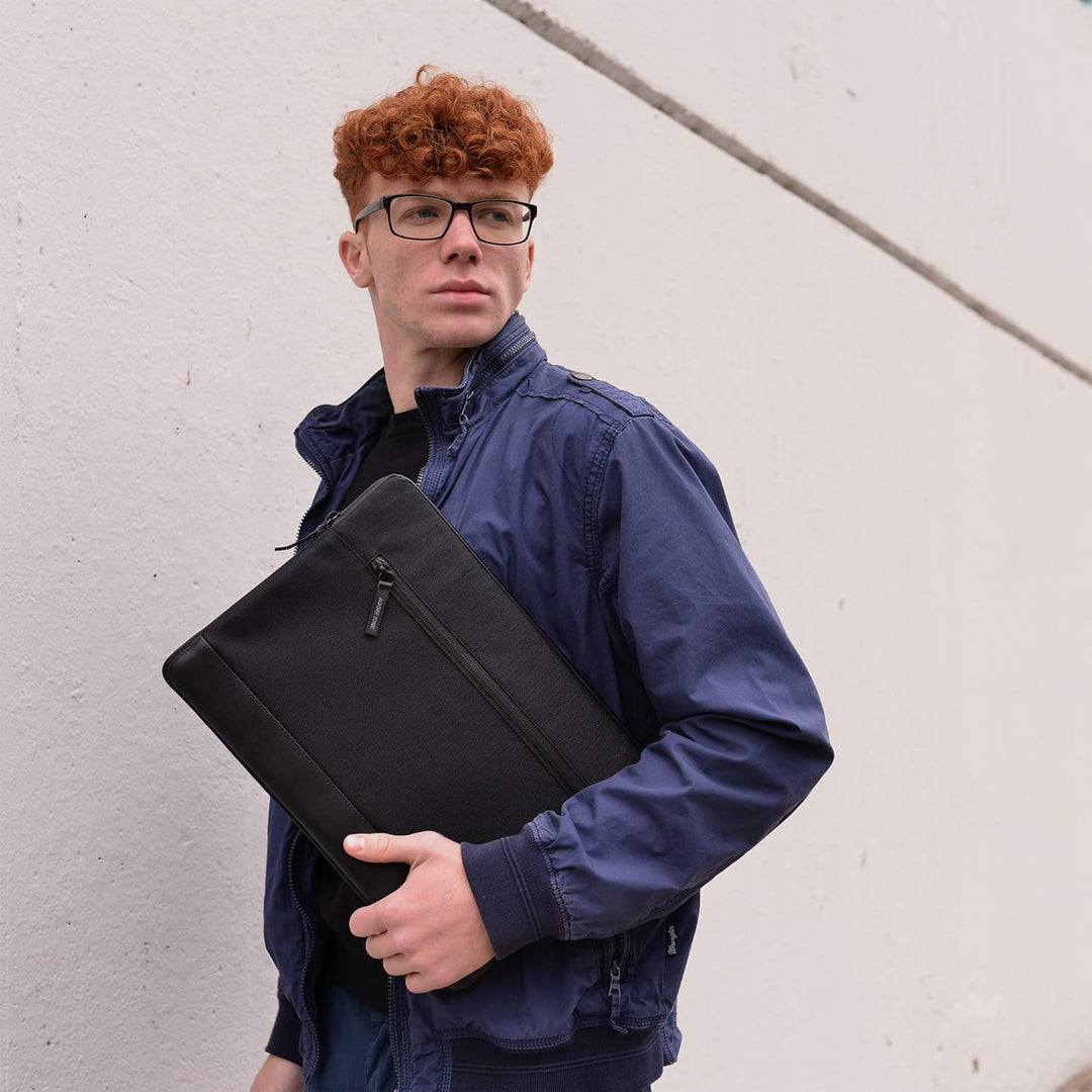 Adore June 16 Zoll Bent Laptop Tasche Schwarz kompatibel mit MacBook Pro 16 2023 2021, Nachhaltige R