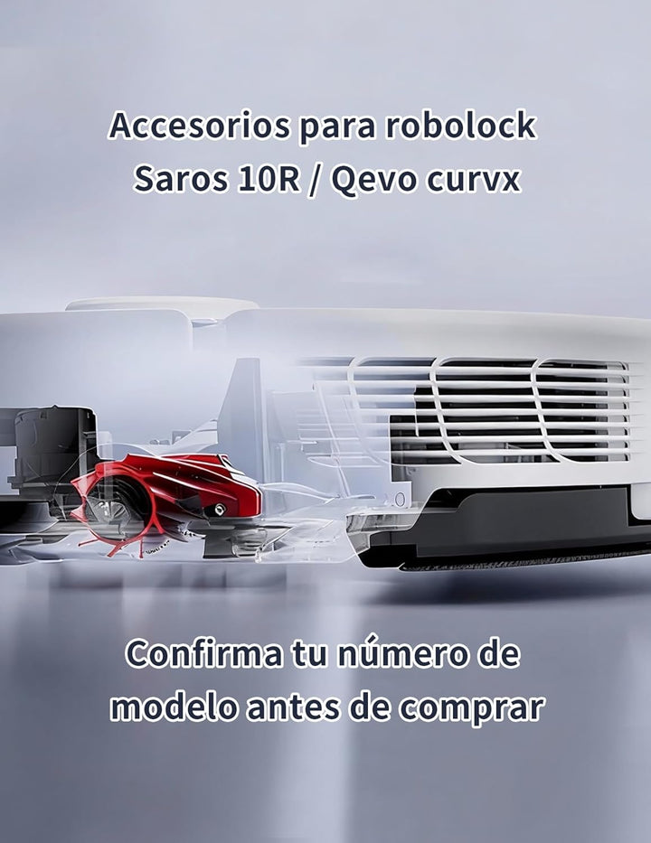 28 Stück Zubehör für Roborock Saros 10R / Qrevo CurvX，mit 4 Hauptbürsten, 6 Feuchttücher, 4 HEPA-Fil