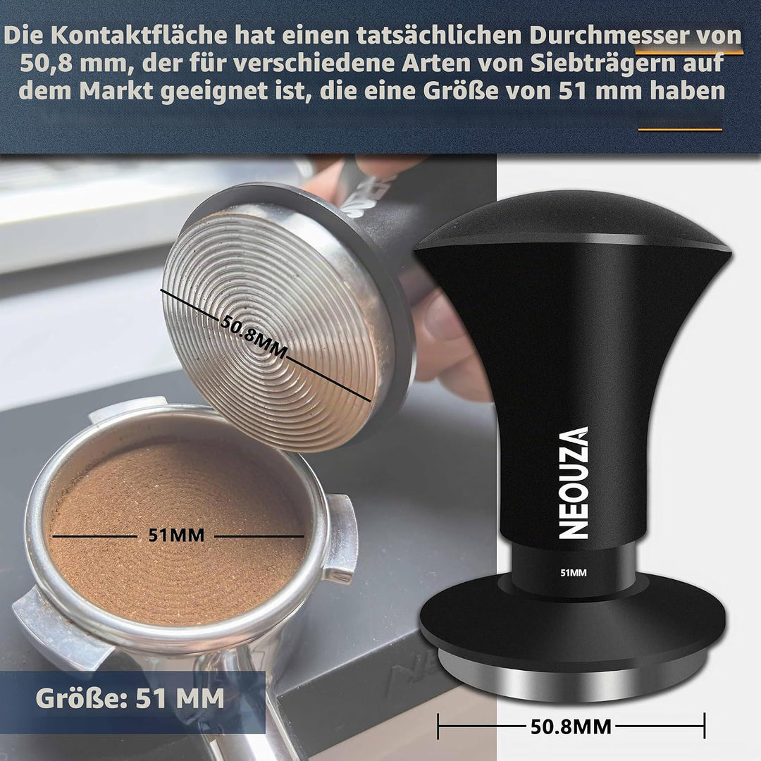 NEOUZA Espresso Tamper V2 Dual Calibrated Spring Loaded for Coffee Machine Siebträger, Anti Pressure
