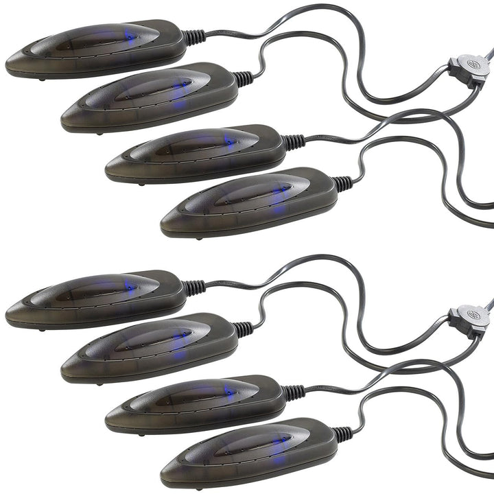 infactory Elektrische Schuhwärmer: 4er-Set elektrische Schuhtrockner mit UV-Licht (UV Licht Schuhe,