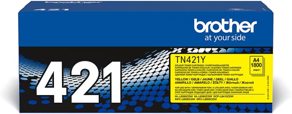 Brother TN421Y Original Toner, Gelb, Standard, Gelb