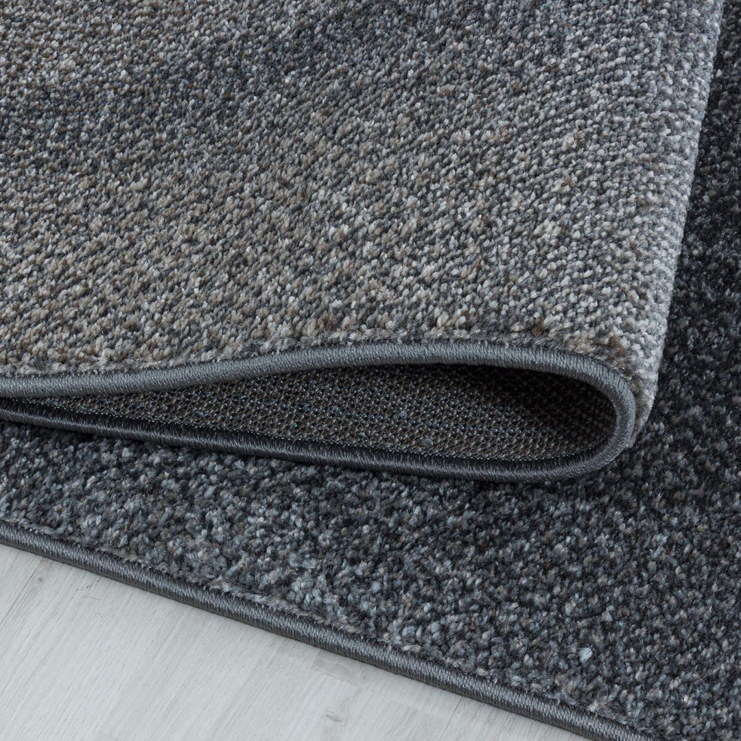 Carpetsale24 Modern Designer Kurzflor Teppich, Abstrakt Meliert Design, Läufer Teppich, Grau - Beige