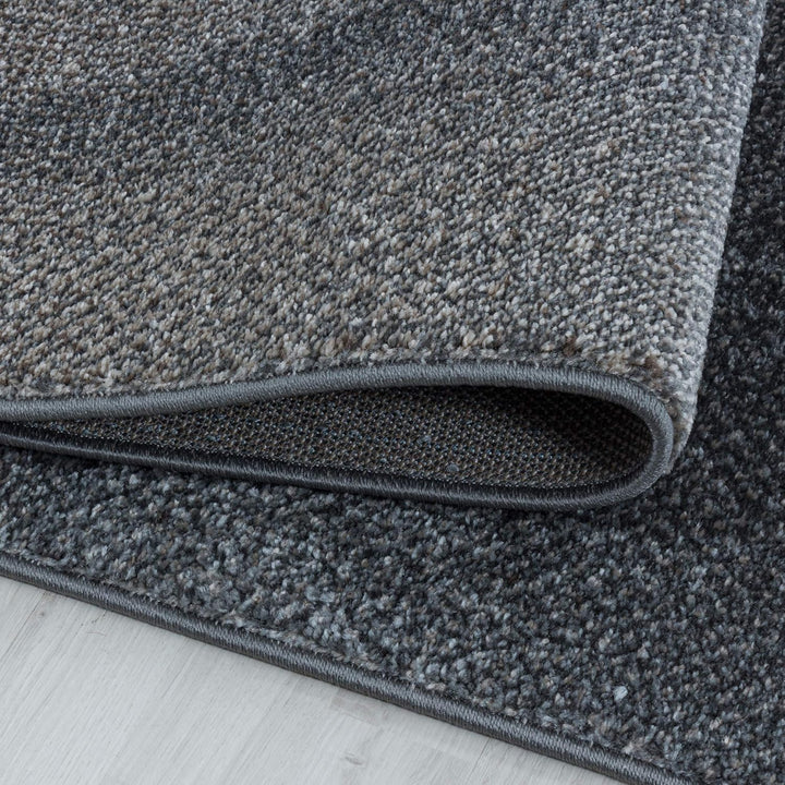 Carpetsale24 Modern Designer Kurzflor Teppich, Abstrakt Meliert Design, Läufer Teppich, Grau - Beige