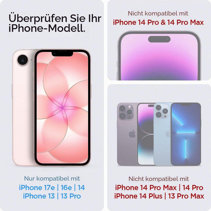 Spigen Glas.tR EZ Fit Sichtschutz Schutzfolie kompatibel mit iPhone 14, iPhone 13, iPhone 13 Pro, 2