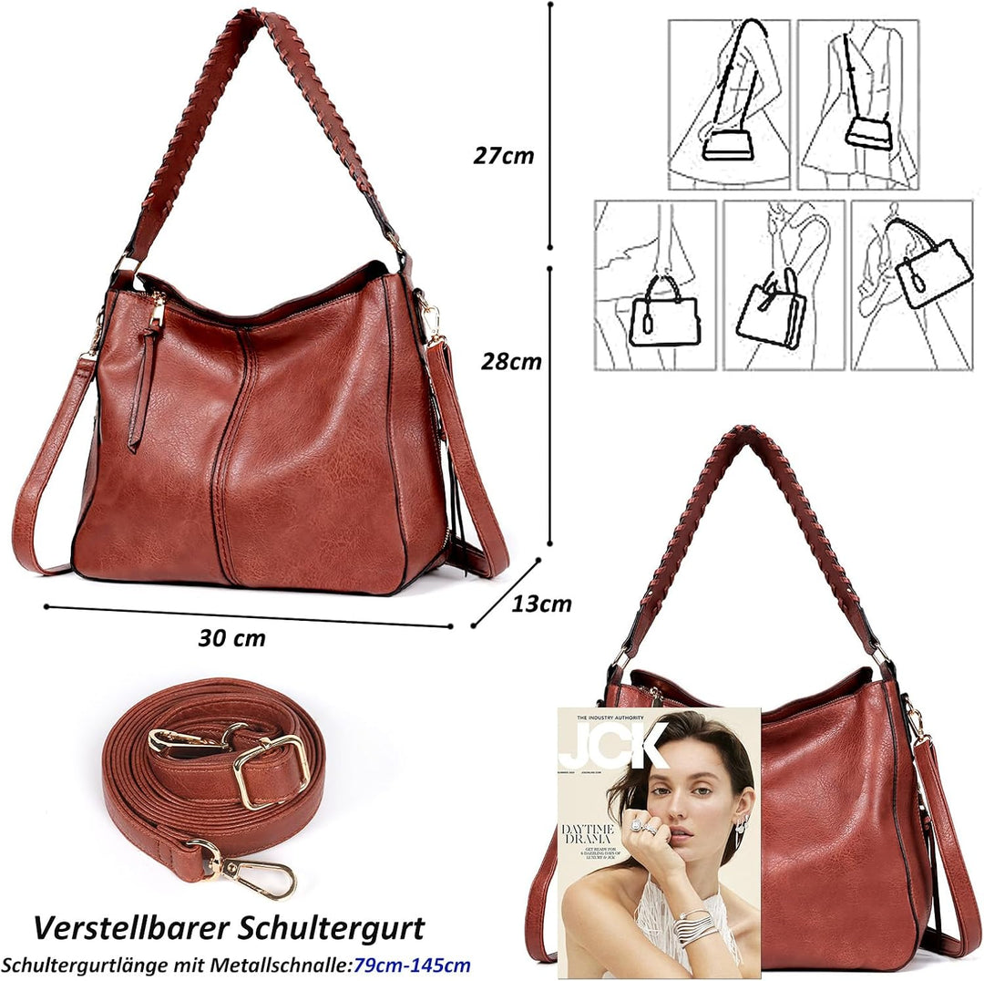 TAN.TOMI Handtasche Damen,Elegant Umhängetasche Tasche Damen, Schultertasche Damen,Shopper Damen Gro