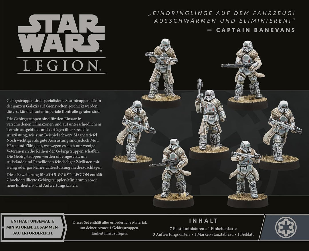 Atomic Mass Games, Star Wars: Legion – Gebirgstruppen, Einheit-Erweiterung, Tabletop, 2 Spieler, Ab