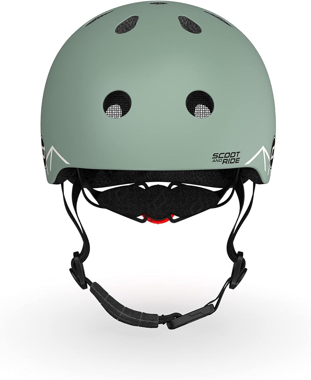 Scoot and Ride Helm XS Groen met Lijntjes