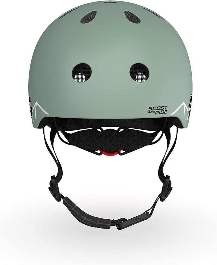 Scoot and Ride Helm XS Groen met Lijntjes
