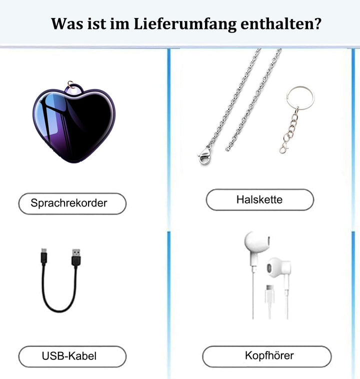 Mini Diktiergerät mit Kopfhörer, Aufnahmegerät mit Voice Activated, Sprachrekorder Mini Voice Record