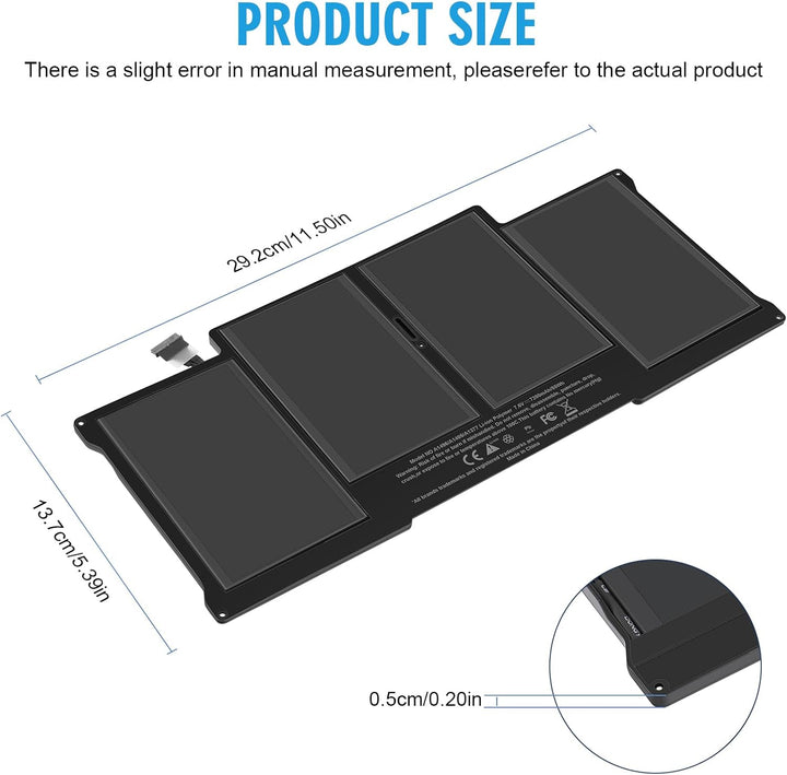 ASUNCELL Laptop-Akku für Air 13 Zoll A1466 (2012, Mitte 2013, Anfang 2014, 2015) A1369 (Ende 2010, M