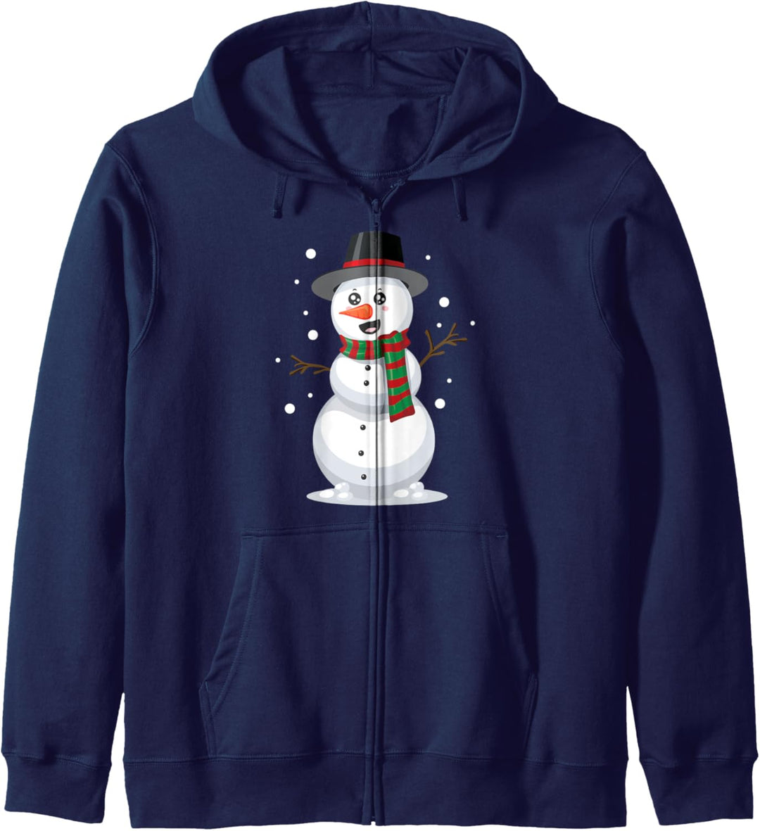 Schneemann; niedliches Gesicht im Kawaii-Stil Kapuzenjacke