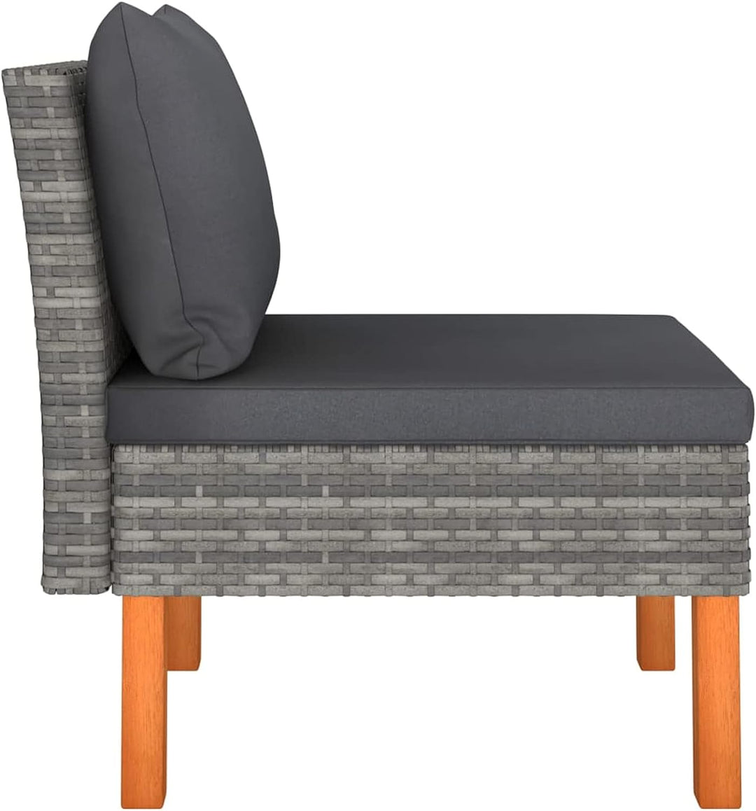 Festnight Balkonmöbel Sofa Balkon Rattan Gartensofa 3-Sitzer Balkonlounge für Keiner Balkon Outdoor